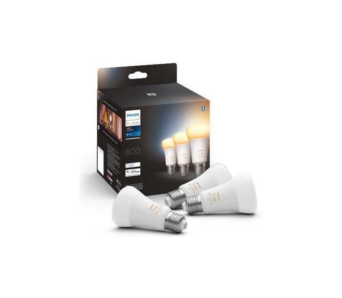 SADA 3x LED Stmívatelná žárovka Philips Hue WHITE A60 E27/6W/230V 2200-6500K 8719514328266