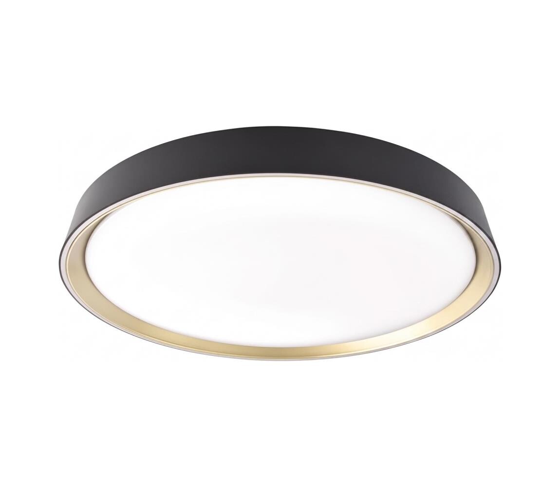 LED Stm stropní svítidlo ILVI LED/45W/230V 2700-6500K pr. 50 cm černá/mosaz+DO ZM5119