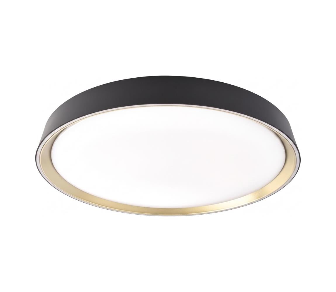 LED Stm stropní svítidlo ILVI LED/30W/230V 2700-6500K pr. 40 cm černá/mosaz+DO ZM5118