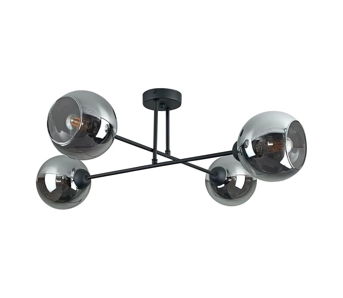 Keter Lighting Lustr na tyči VASCO 4xE27/60W/230V černá/kouřová černá 1939