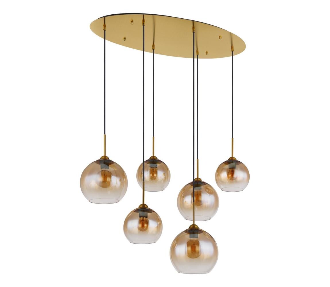 Globo 15788-6H - Lustr na lanku JAMESSA 6xE27/60W/230V mosaz 15788-6H