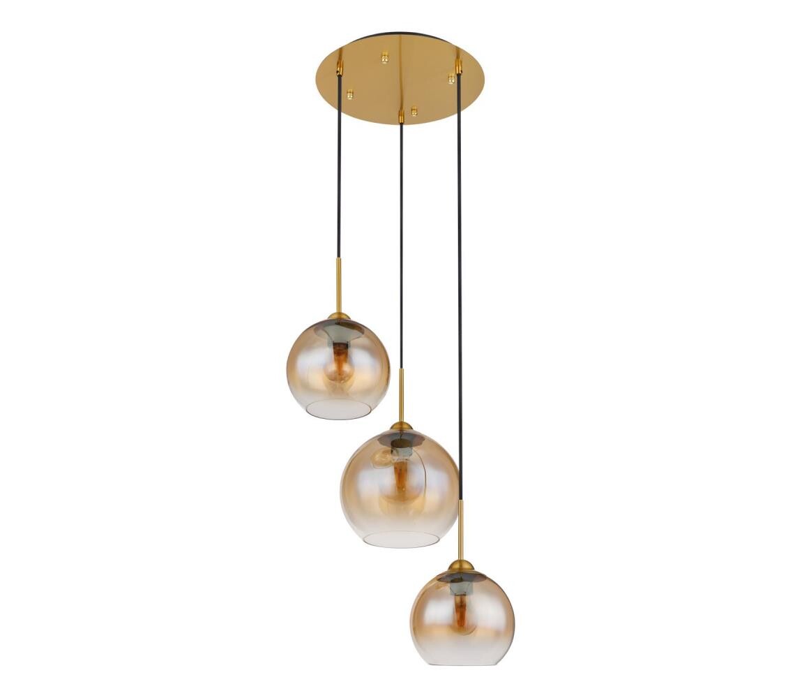 Globo 15788-3H - Lustr na lanku JAMESSA 3xE27/60W/230V mosaz 15788-3H