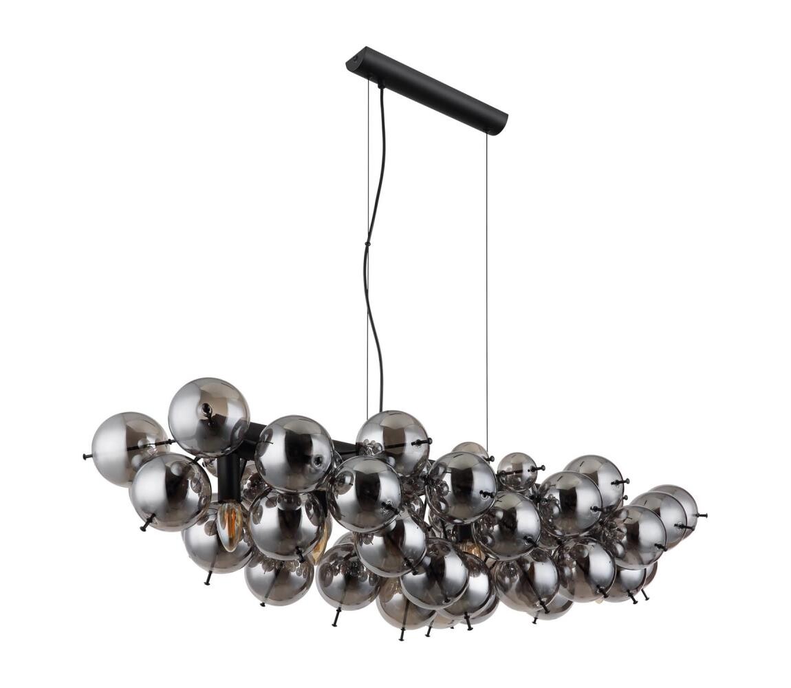 Globo 15633H1S - Lustr na lanku UDO 6xE14/25W/230V černá 15633H1S