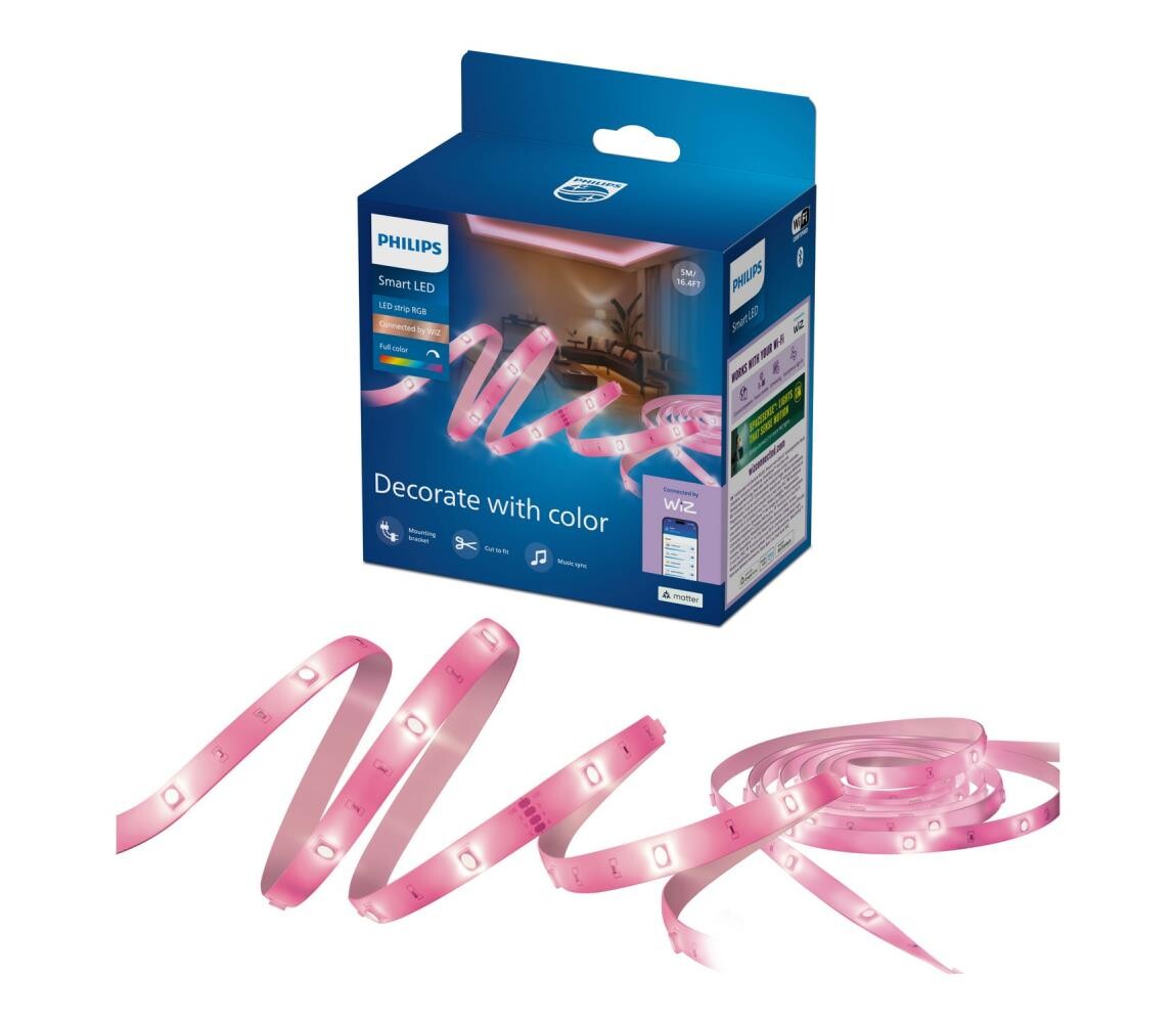 Philips - LED RGB Stmívatelný pásek SMART STRIP 5m LED/7W/230V 2200-6500K Wi-Fi 8721103111395