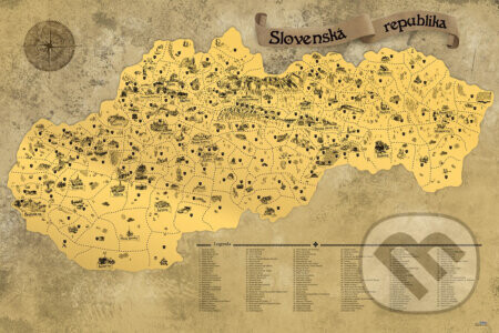 Stieracia mapa Slovenska Deluxe XL – retro