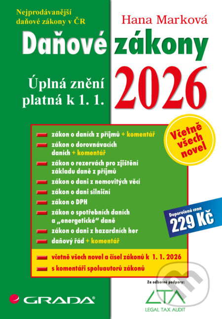 Daňové zákony 2026 (úplná znění k 1. 1. 2026) - Hana Marková