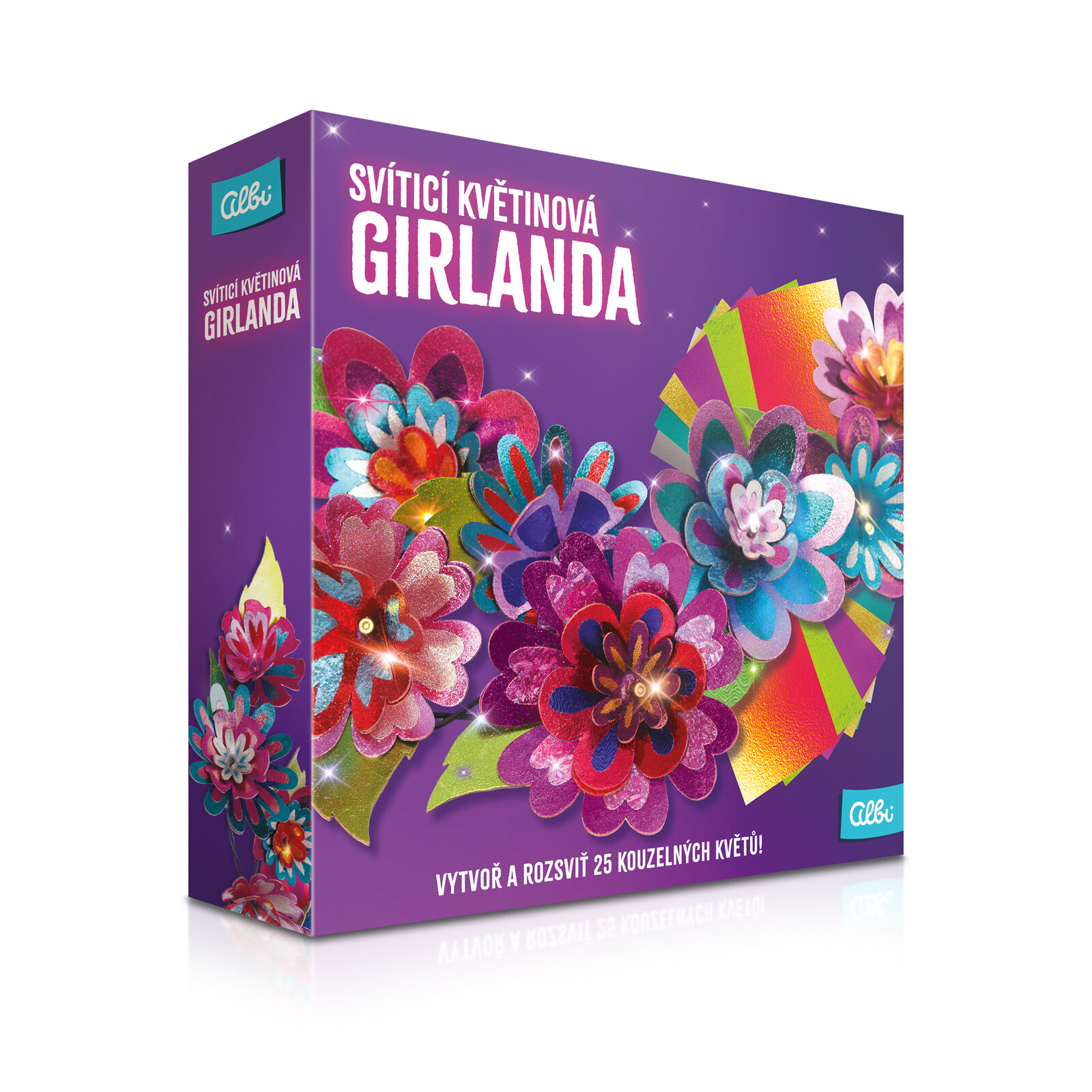 DIY Svíticí květinová girlanda Albi