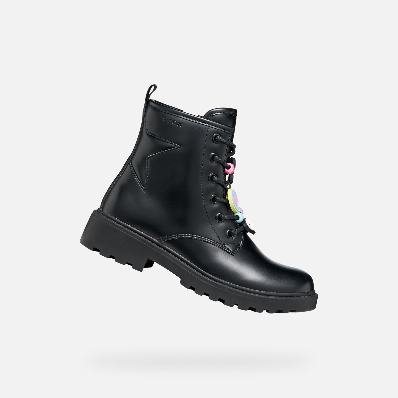 Černé kotníkové boty Geox Casey