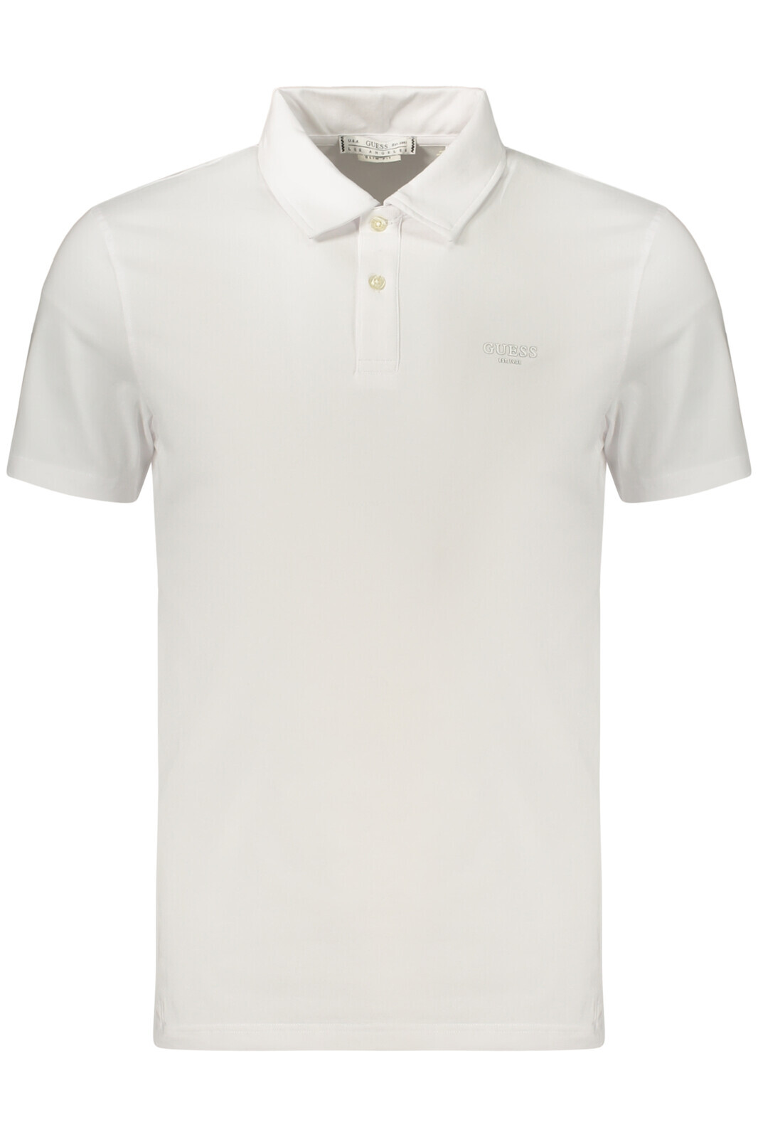 Pánské polo triko GUESS JEANS s krátkým rukávem bílé