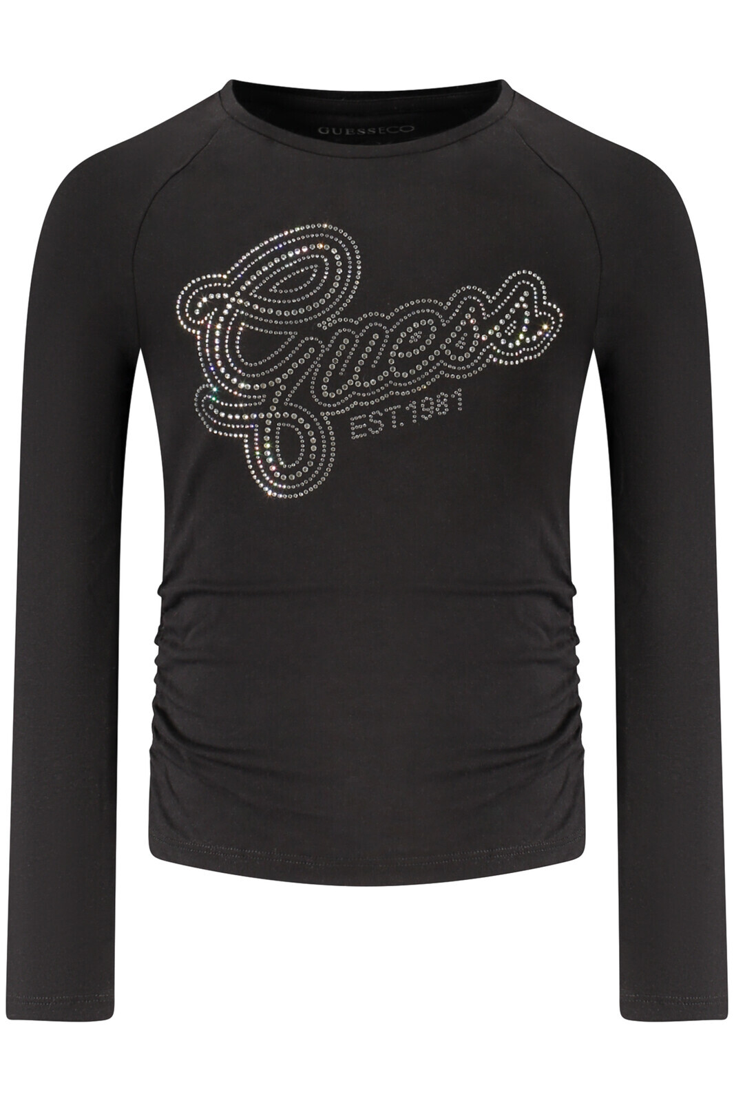 GUESS jeans triko s dlouhým rukávem pro dívky, černé