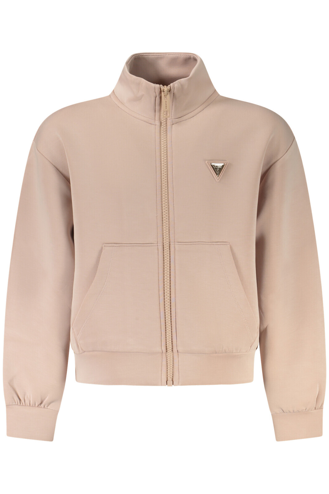 Růžová dívčí mikina Guess Jeans na zip