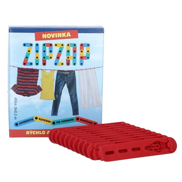 ZIPZAP šňůra na sušení prádla pro zdravotně znevýhodněné, 2,2 + 2,2 m zdarma (Doprodejový kus)