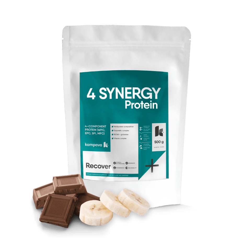 Kompava s.r.o. 4 Synergy Protein Příchuť: čokoláda/banán 500 g