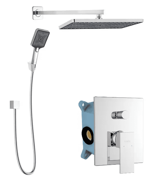 kielle 20611SP20 - Sprchový set s baterií pod omítku, pro 2 spotřebiče, s příslušenstvím a tělesem, chrom
