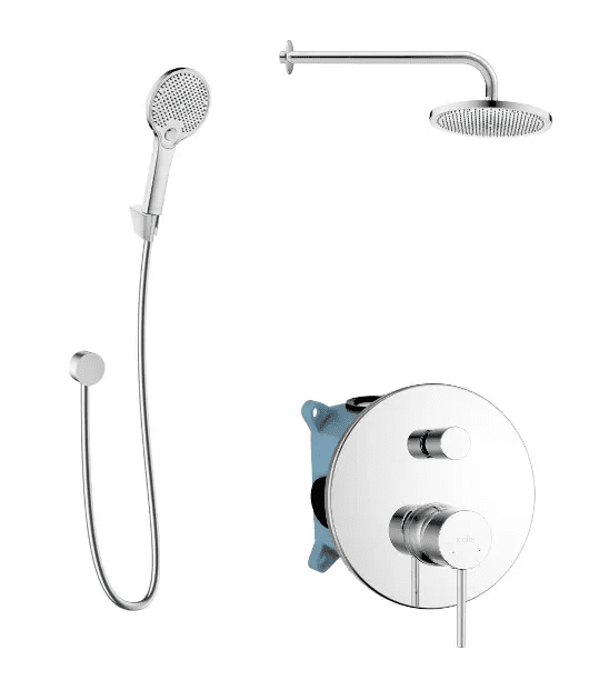 kielle 20602SP100 - Sprchový set s baterií pod omítku, pro 2 spotřebiče, s příslušenstvím EcoSpare a tělesem, chrom