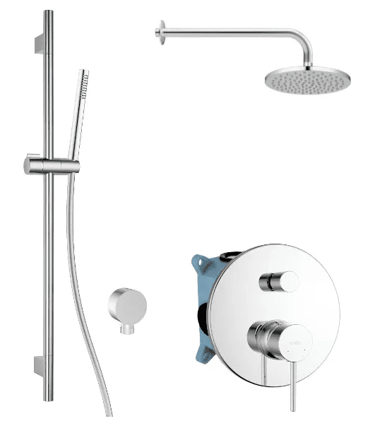 kielle 20602SP40 - Sprchový set s baterií pod omítku, pro 2 spotřebiče, s příslušenstvím EcoSpare a tělesem, chrom