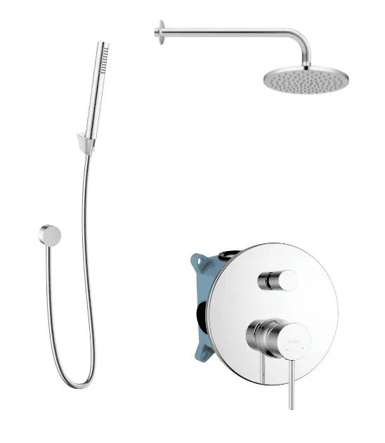 kielle 20602SP80 - Sprchový set s baterií pod omítku, pro 2 spotřebiče, s příslušenstvím EcoSpare a tělesem, chrom