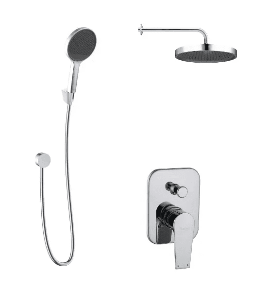 kielle 20623SP110 - Sprchový set s baterií pod omítku, pro 2 spotřebiče, s příslušenstvím EcoSpare a tělesem, chrom