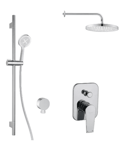 kielle 20623SP50 - Sprchový set s baterií pod omítku, pro 2 spotřebiče, s příslušenstvím EcoSpare a tělesem, chrom