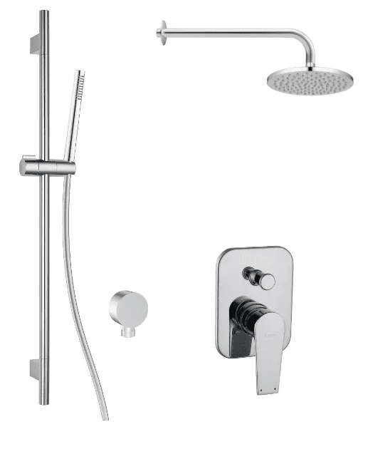 kielle 20623SP60 - Sprchový set s baterií pod omítku, pro 2 spotřebiče, s příslušenstvím EcoSpare a tělesem, chrom