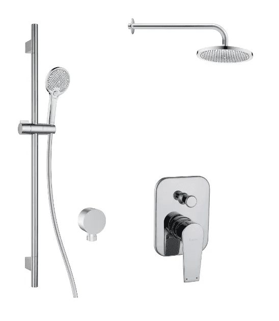 kielle 20623SP80 - Sprchový set s baterií pod omítku, pro 2 spotřebiče, s příslušenstvím EcoSpare a tělesem, chrom