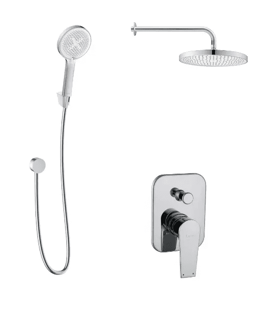 kielle 20623SP90 - Sprchový set s baterií pod omítku, pro 2 spotřebiče, s příslušenstvím EcoSpare a tělesem, chrom