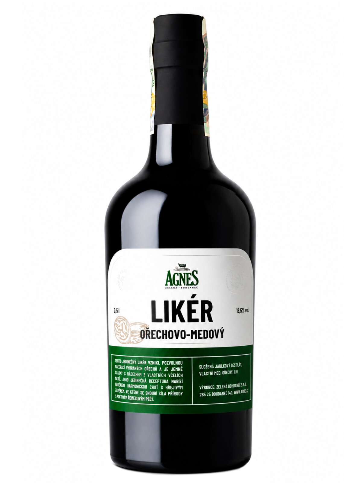 Agnes Zelená Bohdaneč Agnes Ořechovka s medem 18,5% 0,5l