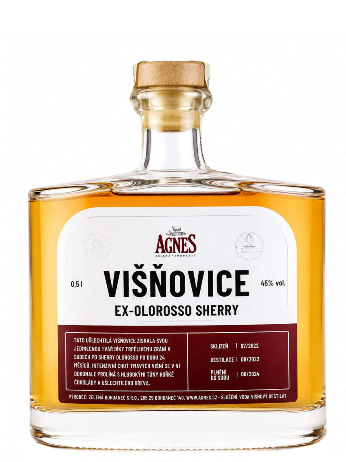 Agnes Zelená Bohdaneč Agnes Višňovice ze sudu po Sherry 45% 0,5l