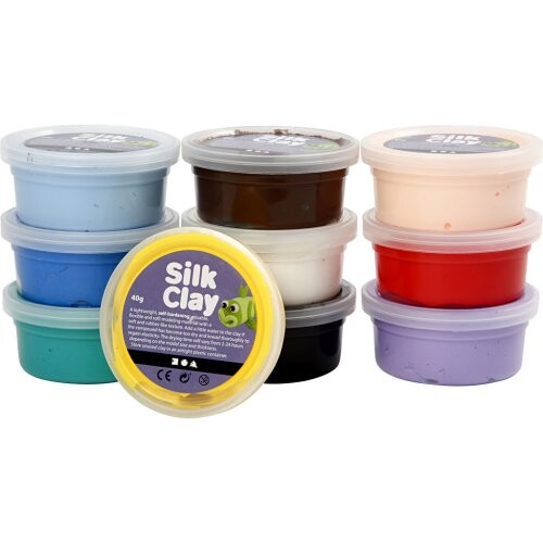 Silk Clay hedvábná modelovací hmota SADA 10 barev ZÁKLADNÍ BARVY