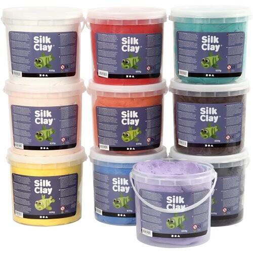 Silk Clay hedvábná modelovací hmota MAXI SADA 10 barev