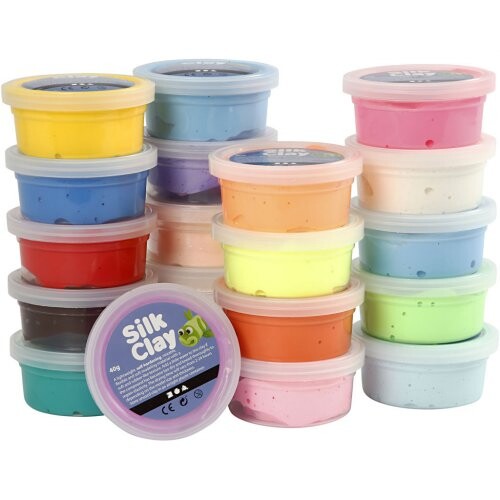 Silk Clay hedvábná modelovací hmota  SADA 20 x 40 g barev