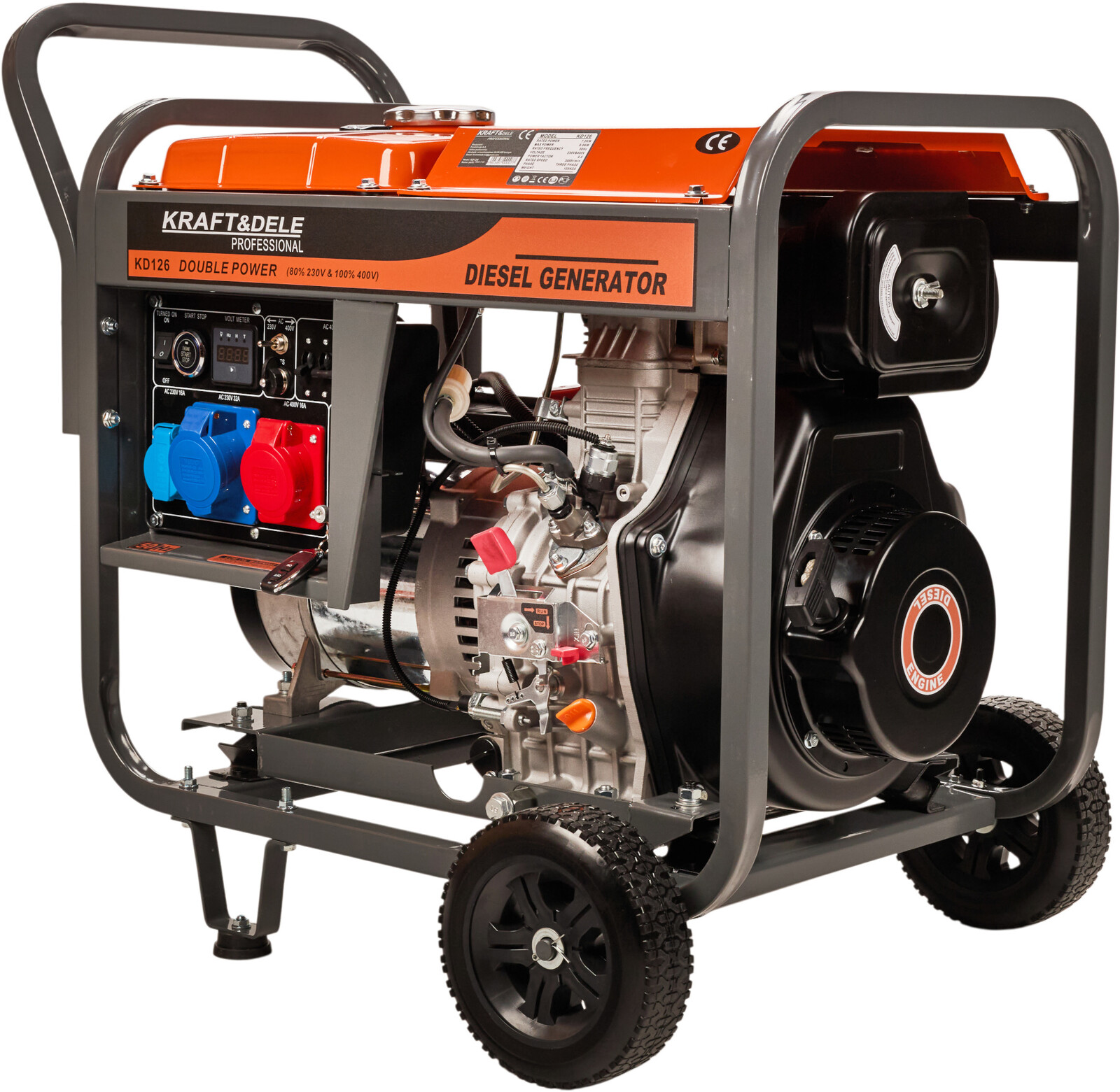 KRAFT&DELE Dieselový generátor 8 kW, 80 %, 230/380 V KD126