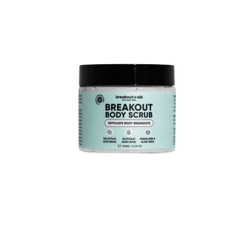 BREAKOUT+AID Tělový peeling proti akné s AHA a BHA 150 ml