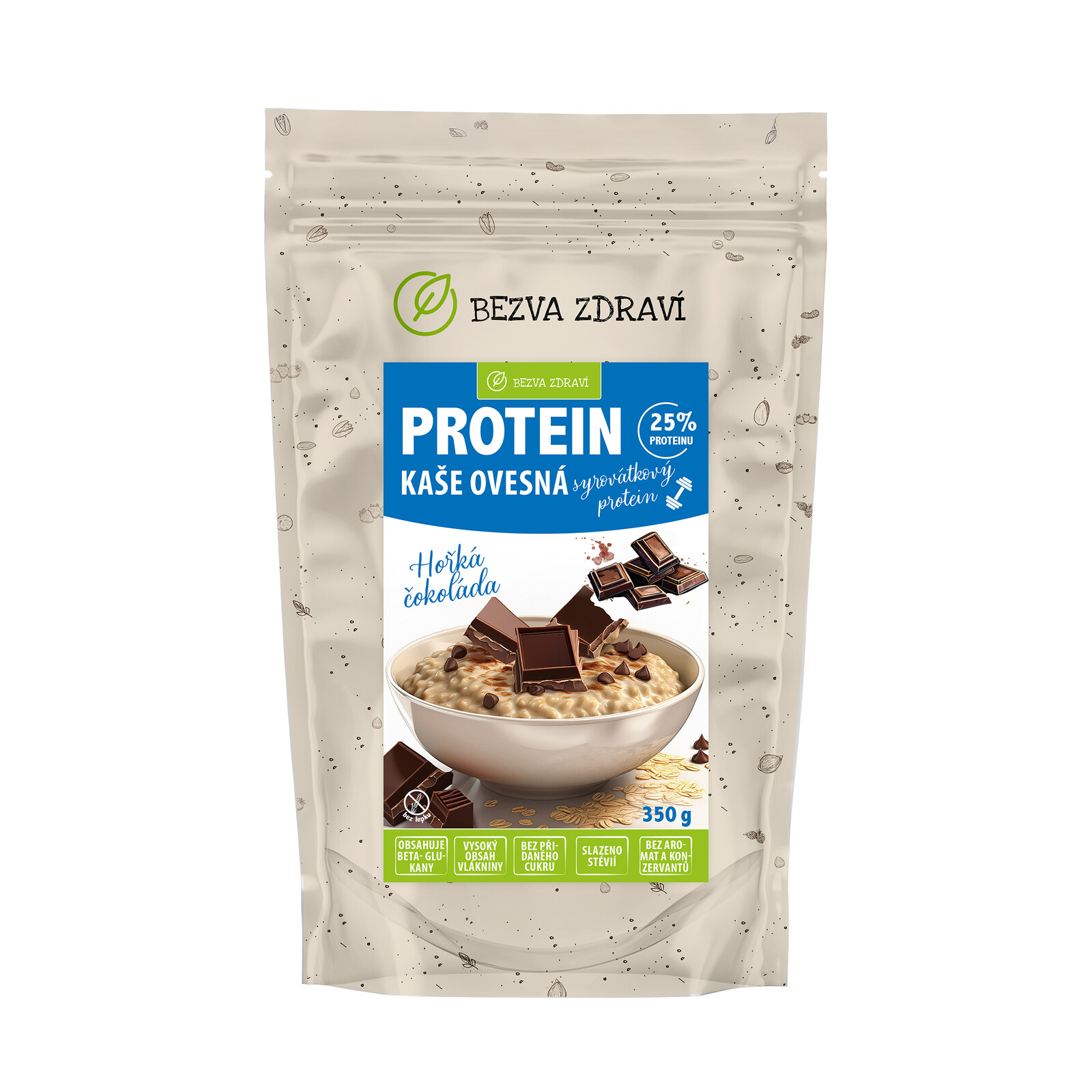 BEZVA MÜSLI Proteinová ovesná kaše s čokoládou 350 g