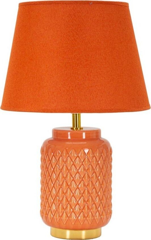 Oranžová keramická stolní lampa s textilním stínidlem (výška 44 cm) – Mauro Ferretti