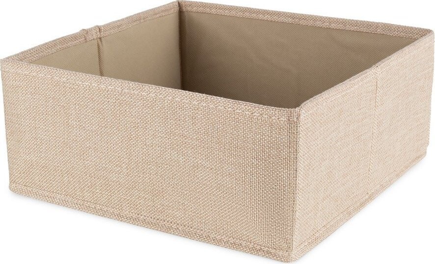 Béžový látkový úložný box 28x12x12 cm Sandy – Compactor