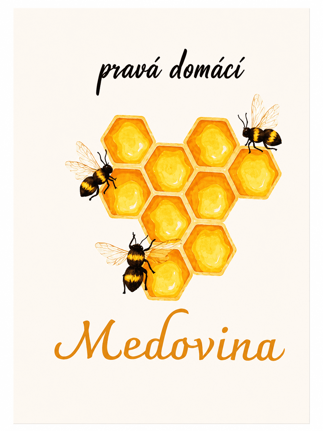 Etiketa samolepící Medovina