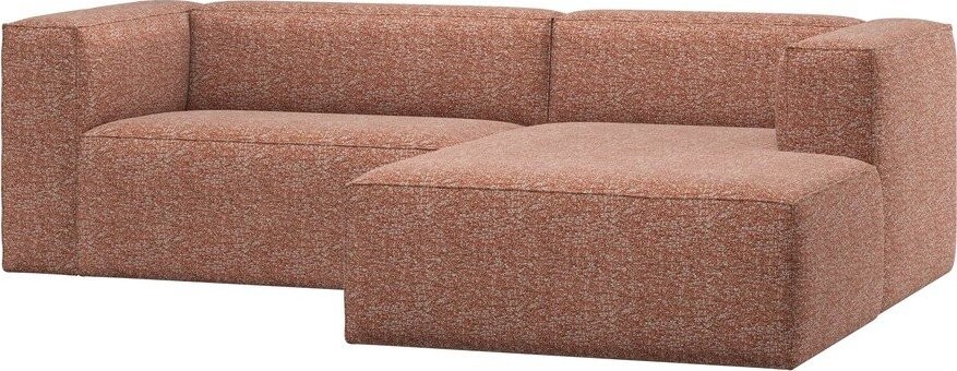 Starorůžová rohová pohovka (pravý roh/s lenoškou) Bean – WOOOD