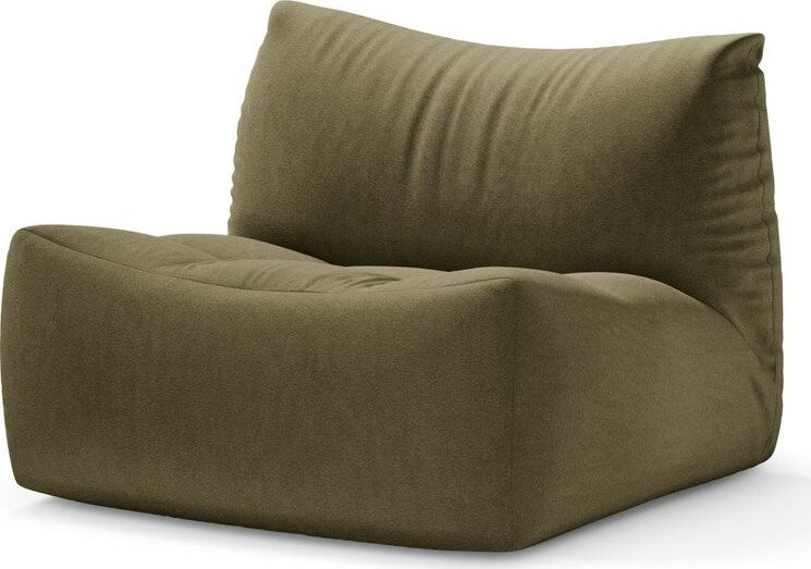 Khaki sametový polštář na sezení Tove – Micadoni