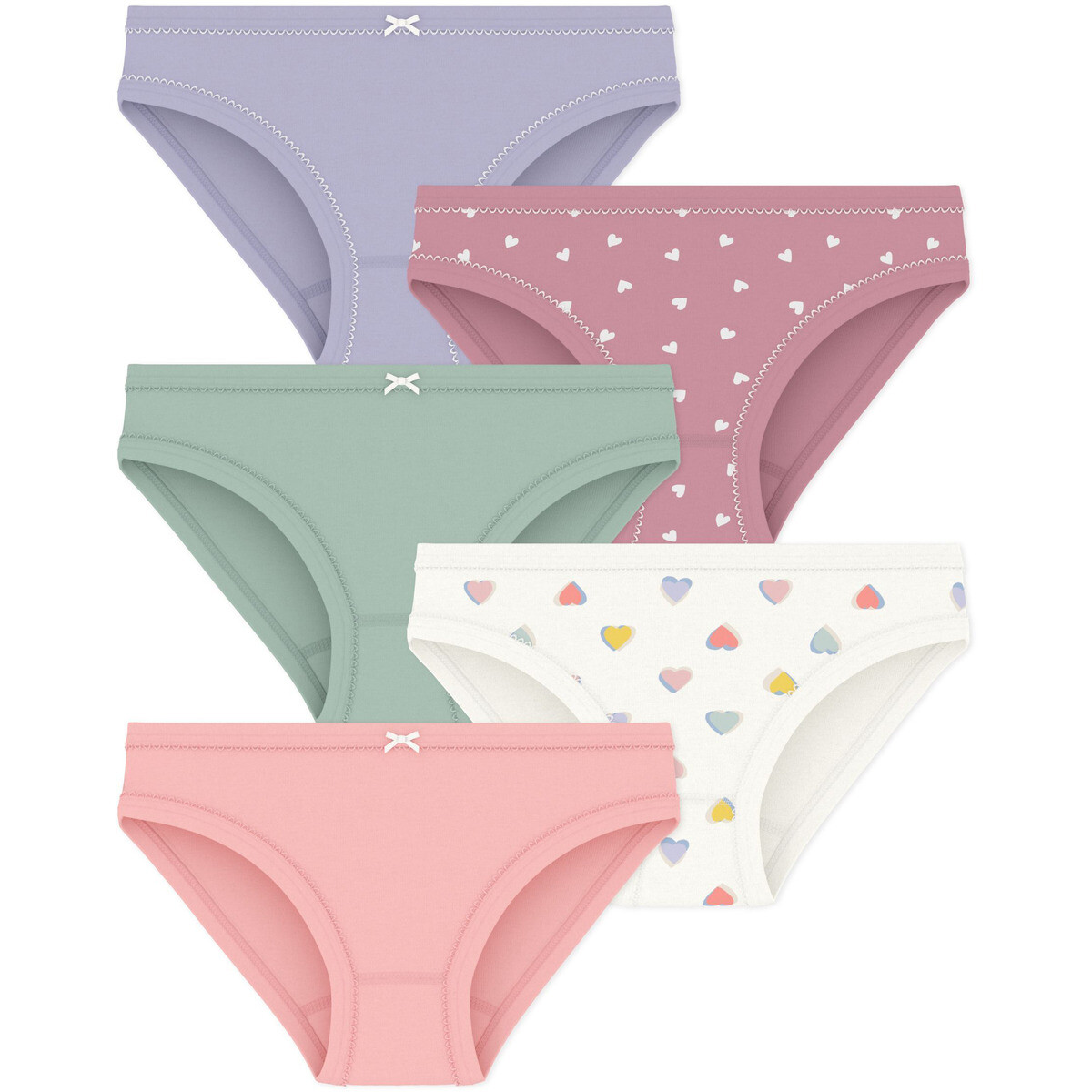 Petit Bateau  CULOTTES X 5  ruznobarevne