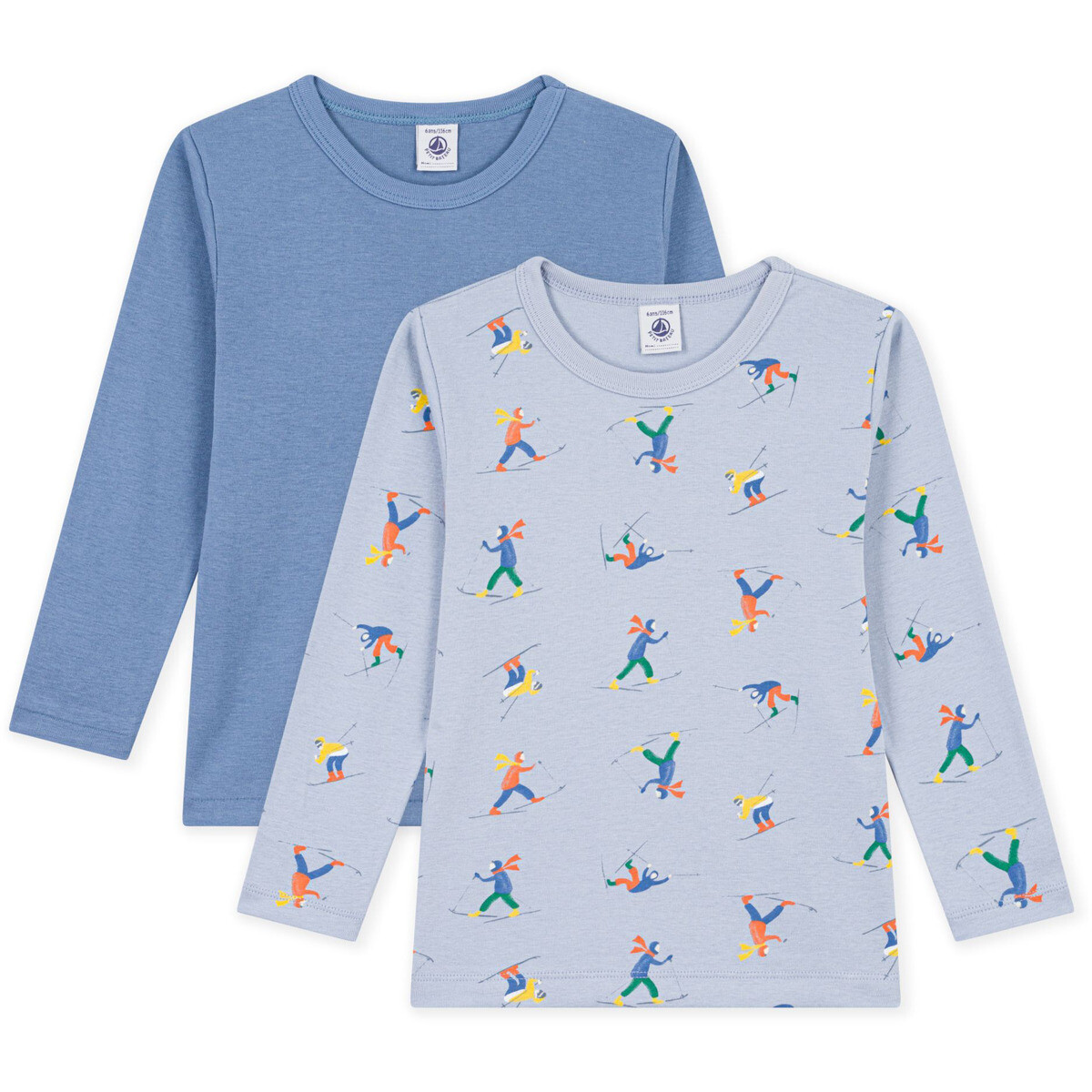 Petit Bateau  TSML X 2  Modrá