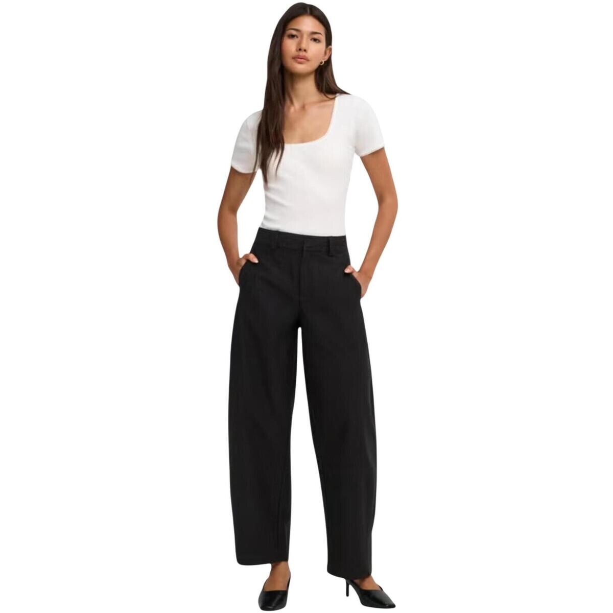 Only  ONLCLAIR MW BARREL PANT PNT NOOS 15371522  Černá