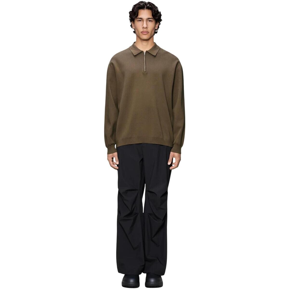 Rains  Long Sleeve Polo 10410  Hnědá
