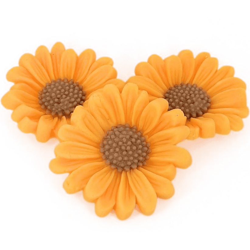 Modelovaný květ gerbera žlutá 5,5cm - Fagos
