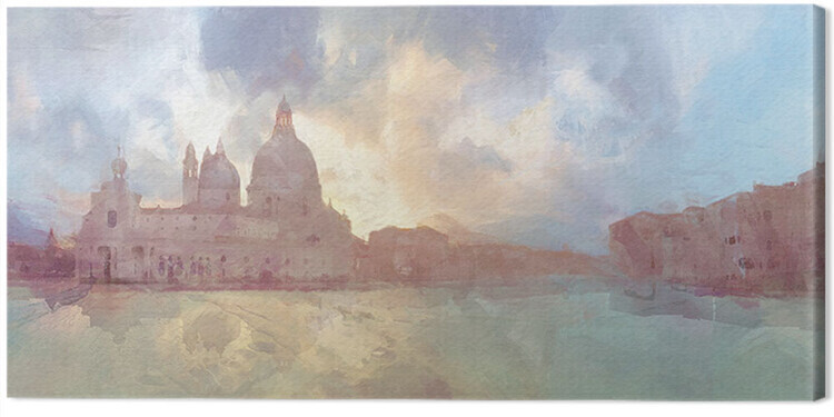 PYRAMID Obraz na plátně Malcolm Sanders - The Grand Canal, 2 - 100×50 cm