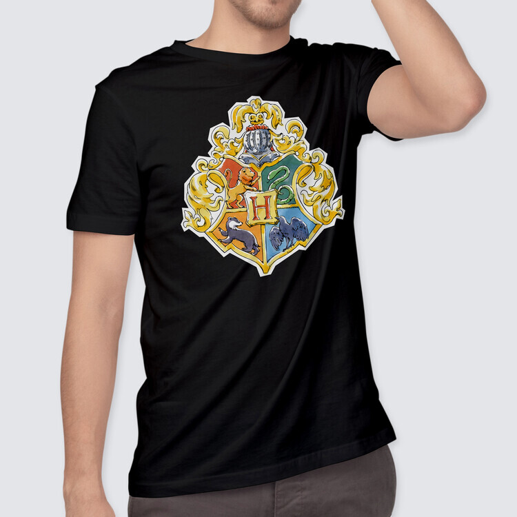 Europosters Tričko Harry Potter - Hogwarts Crest, M