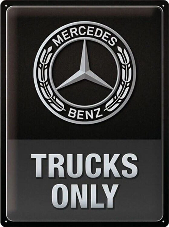 Postershop Plechová cedule Mercedes-Benz - Trucks only, 30 x 40 cm