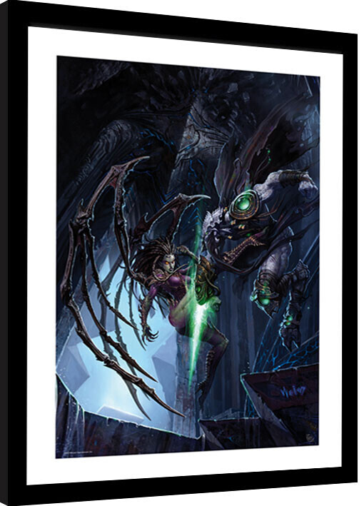 ABY STYLE Obraz na zeď - Starcraft - Zeratul vs Kerrigan, 34 × 44.2 cm