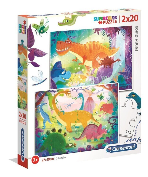 CLEMENTONI Puzzle Funny Dinos, 20 ks