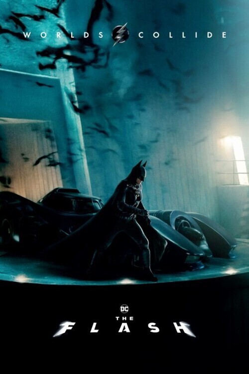 Europosters Plakát, Obraz - The Flash - Batman & Batmobile, 61 × 91.5 cm